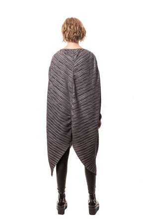 Oversized Pleated Poncho Dress. Wear it as a dress, overlay, or poncho. Featuring a cutting-edge silhouette, multiple styling options