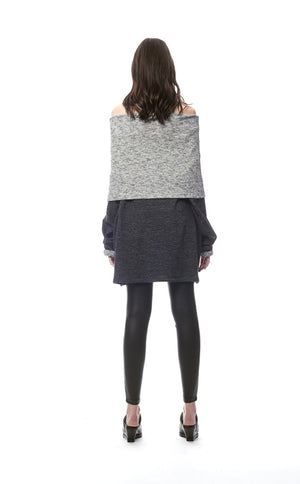 Salvezza Nuova Off-Shoulder Cowl Sweater