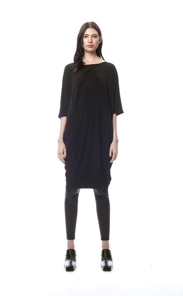 Vivara Oversized Reversible Dress With Mesh V-Neck