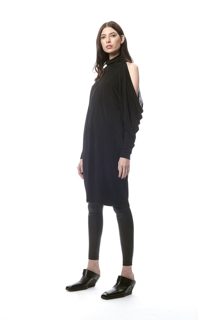 Benedetta Peek-A-Boo Convertible Batwing Dress