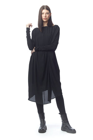 Gennara Reversible Draped Dress, With Removable Belt Silk