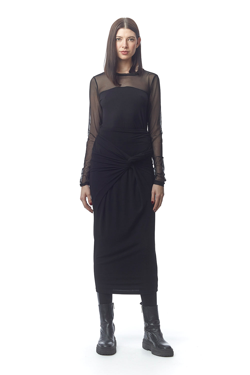 Genova Jersey + Mesh Dress