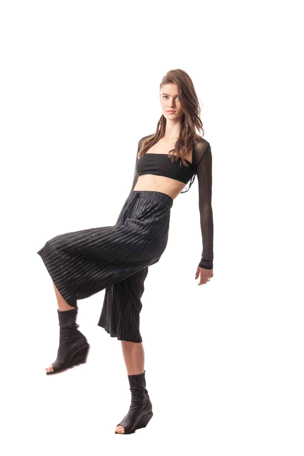 Black Bandeau Adjustable Strap Bra