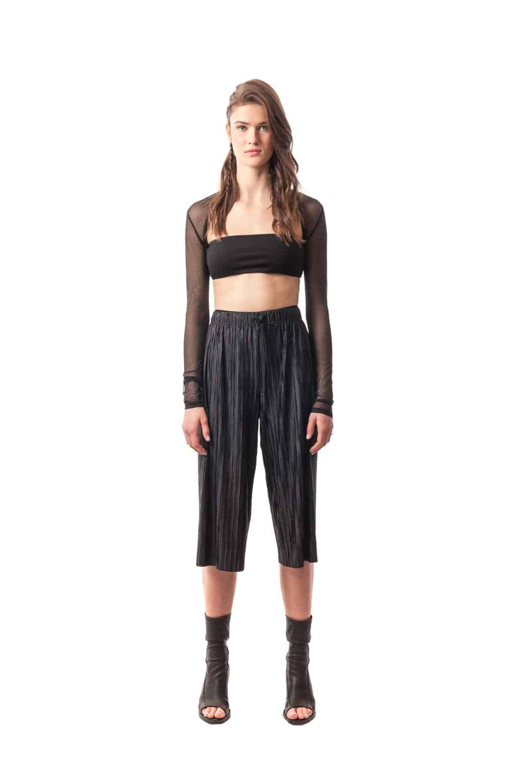 Black Bandeau Adjustable Strap Bra