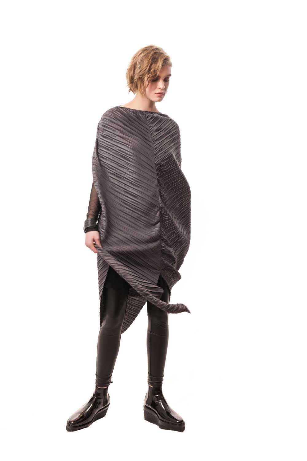 Oversized Pleated Poncho Dress.  Wear it as a dress, overlay, or poncho. Featuring a cutting-edge silhouette, multiple styling options