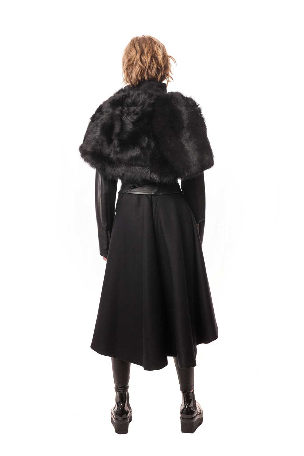 Toscana Shearling Fur Silk Lined Collar