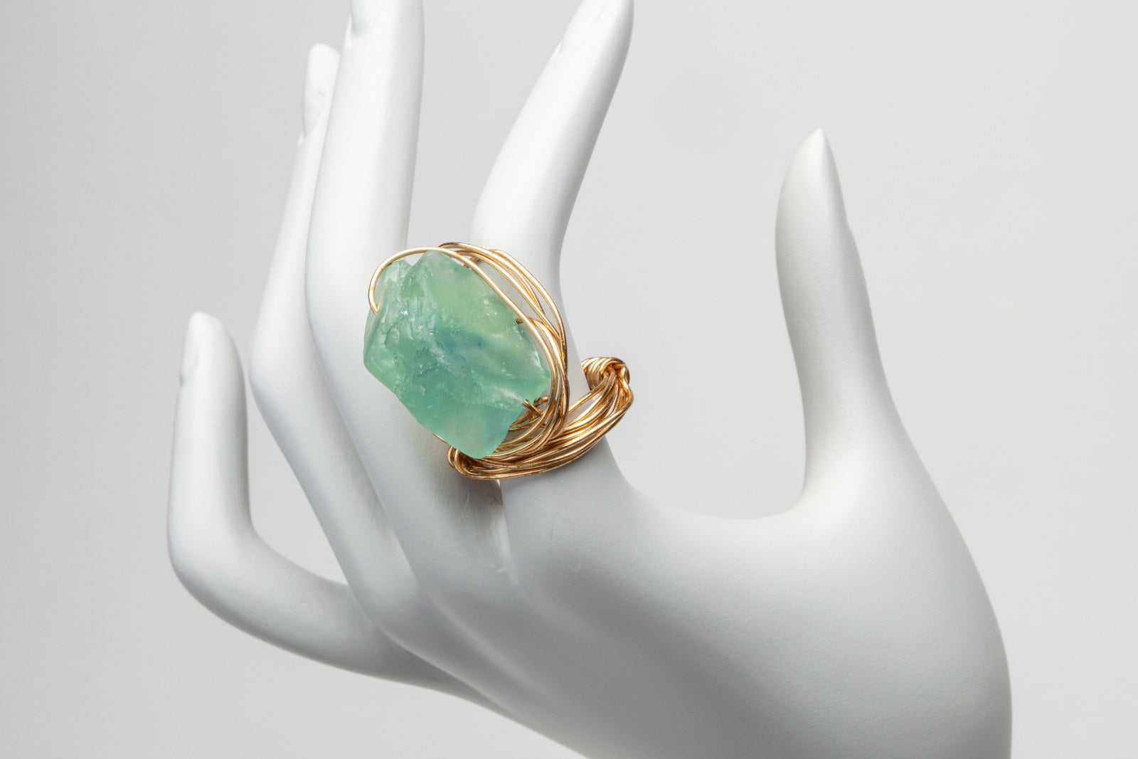LB Rimella Wrapped Artisan-made Ring oro-gold fluorite