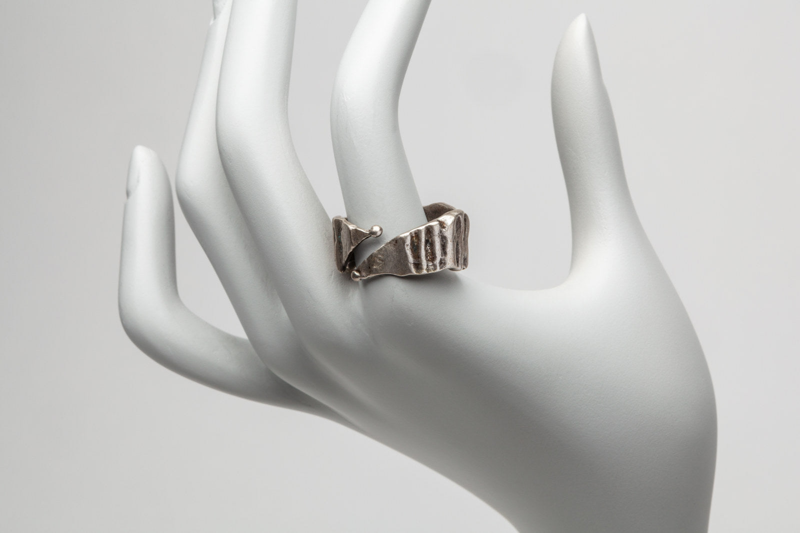 Italia: Ancient Greek Irregular Tree Bark Wrap Ring