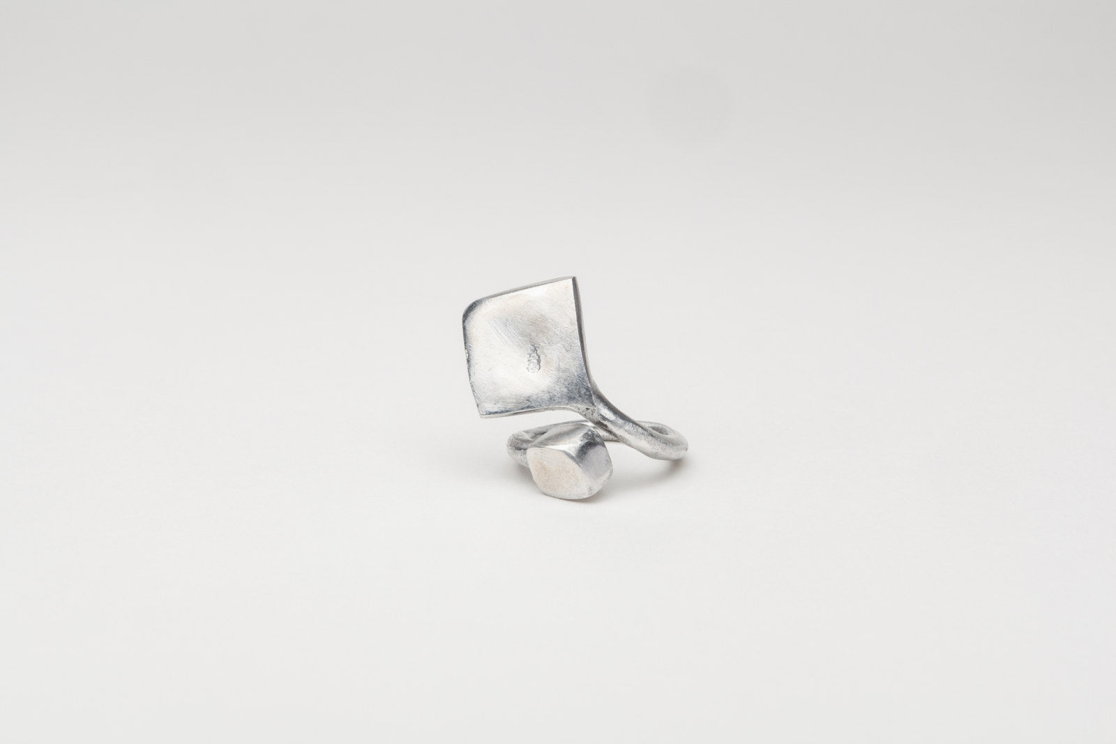 Italia Square Wrap Ring, Silver