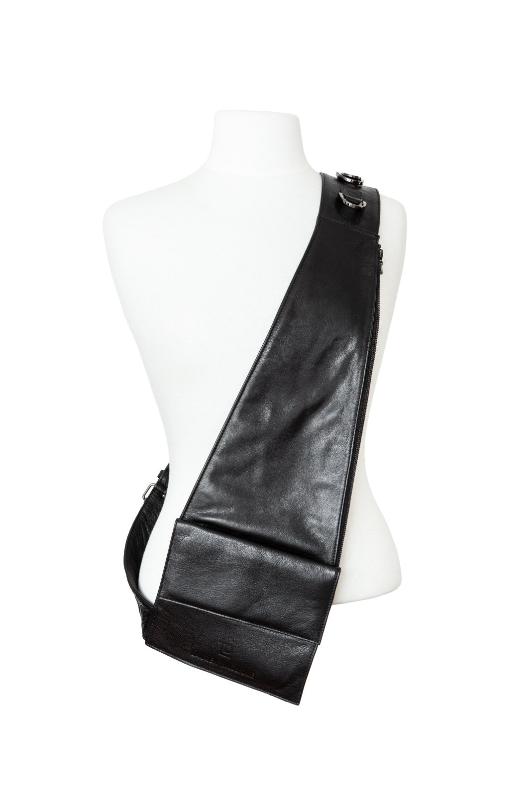 Black Leather Over the Shoulder Bag